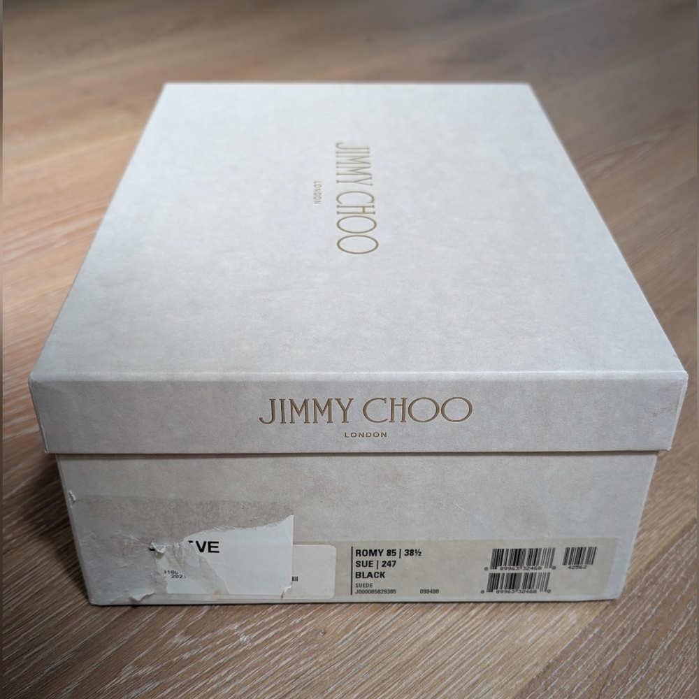 NIB Jimmy Choo 247 Romy Black Suede Stiletto Pumps - Picture 6 of 8